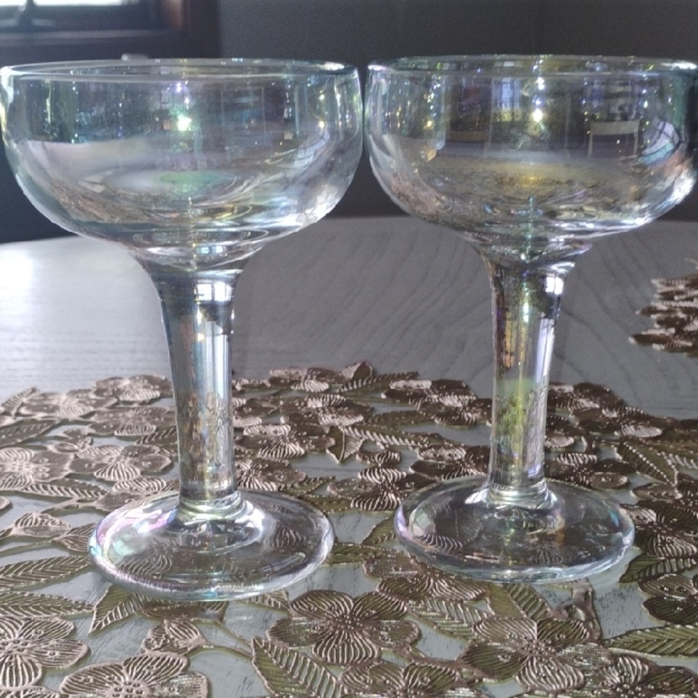 Clear Glass Champagne Coupe - Set of 2